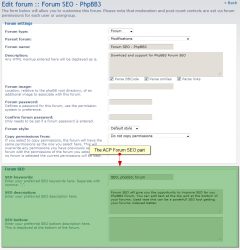 Forum SEO ACP settings